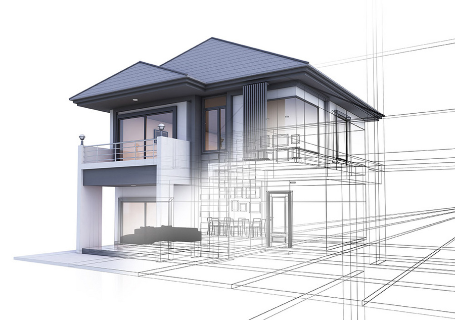 Rohbauten für Ein- und Mehrfamilienhäuser