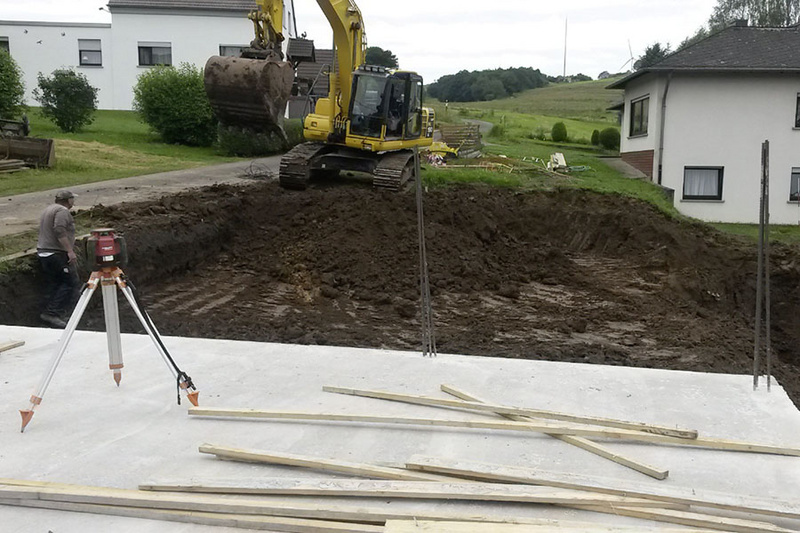 Nivellierarbeiten Einfamilienhaus, Nohen